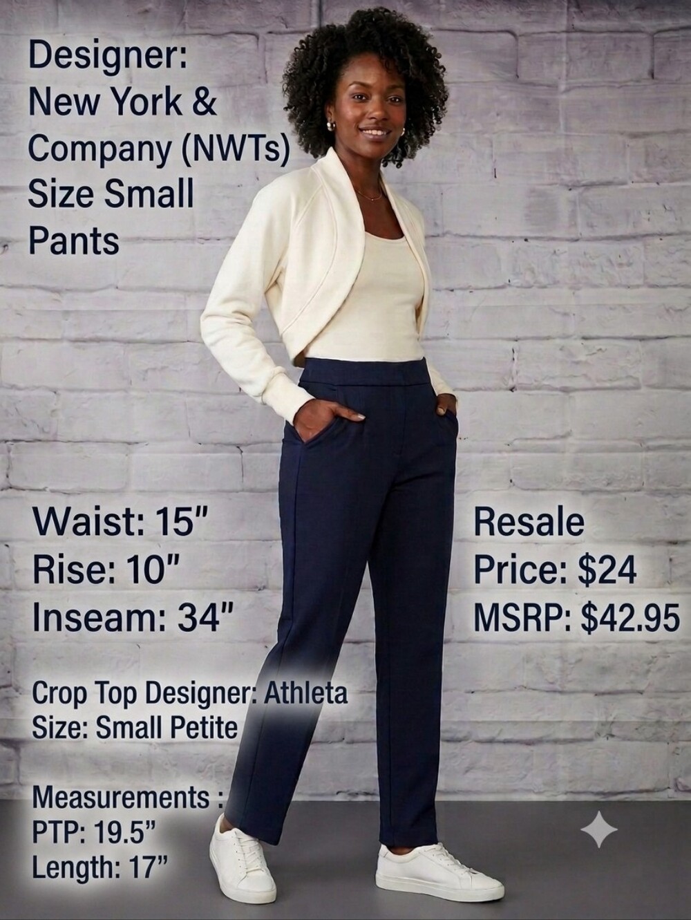 New York & Company 7th Avenue Deadstock NWTs Navy Blue Pants. MSRP: $43